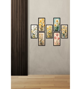 Modern Style Dekorize Mdf 7 Parça Çerçeve Görünümlü Tablo Set 10208