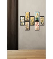 Modern Style Dekorize Mdf 7 Parça Çerçeve Görünümlü Tablo Set 10208