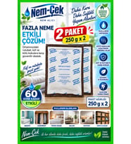 Kıyafet Dolabı Nemçek Nem Çekici Nem Emici Rutubet Alici Küf Önleyici Koku Giderici 2 Paket 500 gr