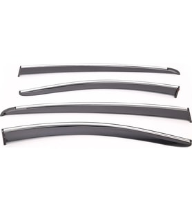Sunplex PEUGEOT Uyumlu RIFTER 2018 Sonrası Chrome Style 4 Lü Set Kromlu Cam Rüzgarlığı Ön Ve Arka Parça