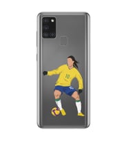 Samsung Galaxy A21S Uyumlu Ronaldinho Tasarımlı Şeffaf Telefon Kılıfı