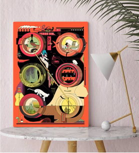 BK Gift Modern Soyut Tasarımlı Kanvas Tablo-13