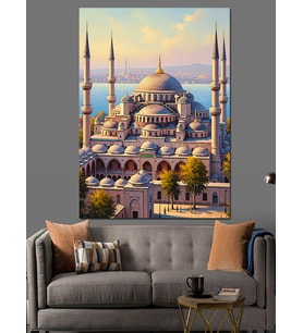 İstanbul Sultanahmet Camii Ve Meydanı Dekoratif Kanvas - Mdf Ahşap Tablo