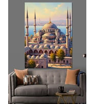 İstanbul Sultanahmet Camii Ve Meydanı Dekoratif Kanvas - Mdf Ahşap Tablo