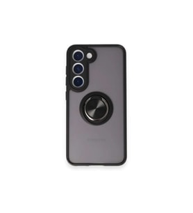 Samsung Galaxy M15 Kılıf Montreal Yüzüklü Silikon Kapak - Siyah