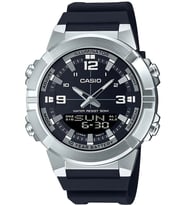 CASIO AMW-870-1AVDF SİYAH SİLİKON KORDON ANALOG/DİJİTAL ERKEK KOL SAATİ