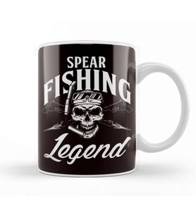 Spearfishing Legend Spearfisher Speargun Spear Freediver Kupa Bardak Porselen