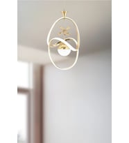 Halux Sarkıt Led Avize - Oturma Odası, Salon, Mutfak Uyumlu Şık Avize (Gold)
