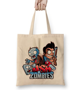 Plants Vs Zombies Ash vs Zombies 01 Bez Çanta Uzun Saplı