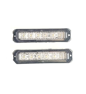 2 Adet 6 Ledli Beyaz-Beyaz Çakarlı Scooter Motosiklet Dorse Lambası 12-24 Volt