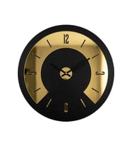 UMBRA Premium Pleksi Detaylı Ahşap Duvar Saati 40 cm. Siyah Gold