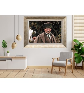 Gümüş Çerçeveli Atatürk Tablo a591