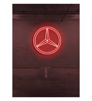 Rent A Carlara Özel Mercedes Logo Neon Tabela