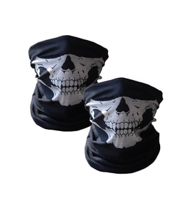 2 ADET Buff Kuru Kafa İskelet Maske Motorcu Kar Maskesi Boyunluk Maske Baf Ağızlık Mask Buff
