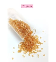 Kesme Cam Boncuk 2mm - 20 Gram - Şeffaf Altın -BNC318