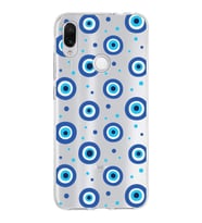 PrintiFy Xiaomi Redmi Note 7 ile Uyumlu 1mm Slim Fit Nazar Boncuğu 1 Baskılı Şeffaf  Kılıf