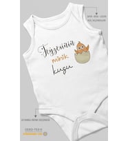 Teyzesinin Minik Kuşu Baskılı Bebek Zıbını – Çıtçıtlı Body  %100 Pamuk Sıfır Kol (Beyaz)
