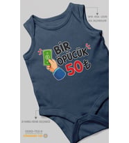Bir Öpücük 50TL Sıfır Kollu Bebek Zıbını %100 Pamuk