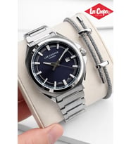 Lee Cooper Nişan Ve Damatlara Özel Bileklik Hediyeli 2 Yıl Garantili Erkek Kol Saati ELC.08271.390 (Gümüş)