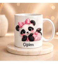 Kişiye Özel Sevimli Panda Hediye Kupası