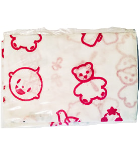 Baby Me Penye Ağız Bezi 8 Adet 28x28 cm Pembe Ayıcık Desenli
