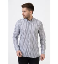 White Stone San Sebastián G2324 Regular Fit Pamuklu Gömlek Desenli