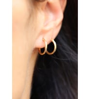 14 Ayar Altın Halka Küpe 1,4 cm Çap