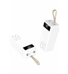 Powerbank 60.000 Mah Taşınabilir Şarj Hızlı El Fenerli Dijital Göstergeli