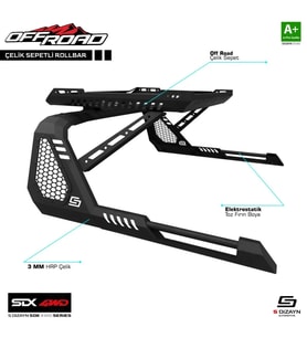 Sedan 4Wd Uyumlu Off Road Toyota Hilux 7 Sepetli Çelik Roll Bar V1 2006-2015