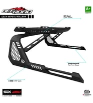 Sedan 4Wd Uyumlu Off Road Toyota Hilux 7 Sepetli Çelik Roll Bar V1 2006-2015