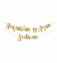 Hoş Geldin 11 Ayın Sultanı Kaligrafik Banner Yazı