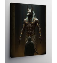 Kanvas Tablo Anubis ve Mısır Tanrısı