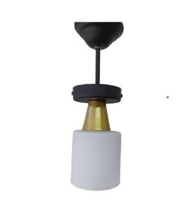 RİOLİGHT RETRO,RUSTİK OPAL CAMLI TEKLİ SARKIT AVİZE (Siyah)