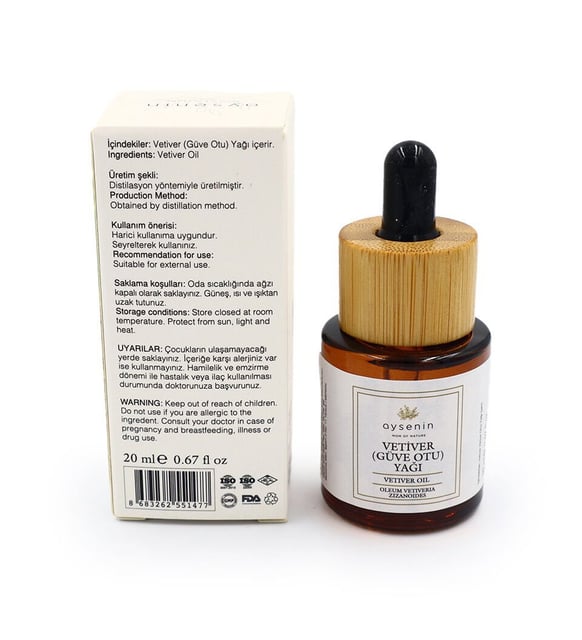 Aysenin Vetiver Yağı / Vetiver Oil 20ml.
