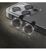Binano iPhone 11/12 Mini Diamond Kamera Koruyucu Siyah