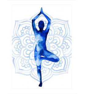 Yoga Yapan Kadın Mdf poster