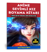 Anime Sevimli Kız Boyama Kitabı (50 SÜPER Boyama)