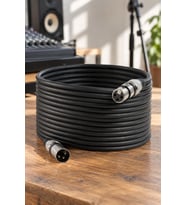 Midex MXL-20M-BK Kaliteli XLR TO XLR 20 mt. Mikrofon Kablosu