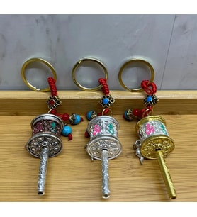 Metal Feng Shui Şans Çarkı Anahtarlık Alk4458