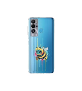 Tecno Pova Neo ile uyumlu Splash arı tasarımlı şeffaf silikon kılıf