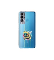 Tecno Pova Neo ile uyumlu Splash arı tasarımlı şeffaf silikon kılıf