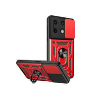 Xiaomi Redmi Note 13 4g Kılıf Pars Lens Yüzüklü Silikon - Kırmızı