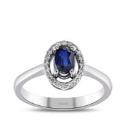 0.90 Karat Safir Pırlanta Yüzük