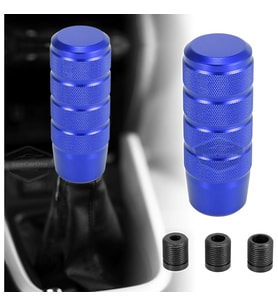 Üniversal 9.5 cm JDM Metal Spor Vites Topuzu Aparatlı Alüminyum Otomatik-Manuel Vites Kolu Mavi