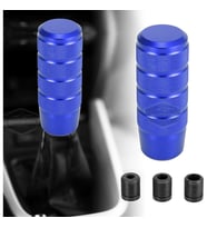 Üniversal 9.5 cm JDM Metal Spor Vites Topuzu Aparatlı Alüminyum Otomatik-Manuel Vites Kolu Mavi