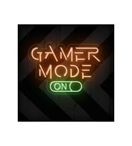 GAMER MODE ON Yazılı ve Şekilli Neon Tabela