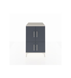 Kronos Komodin 2 Raflı 4 Kapaklı 60x59x96 Aytaşı-Antrasit