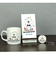 Bilişim Teknolojileri Öğretmeni Üçlü Set (Kupa + Telefon Standı + Anahtarlık)