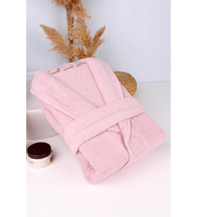 %100 Pamuk Şalyaka Bornoz (Pembe)