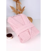 %100 Pamuk Şalyaka Bornoz (Pembe)
